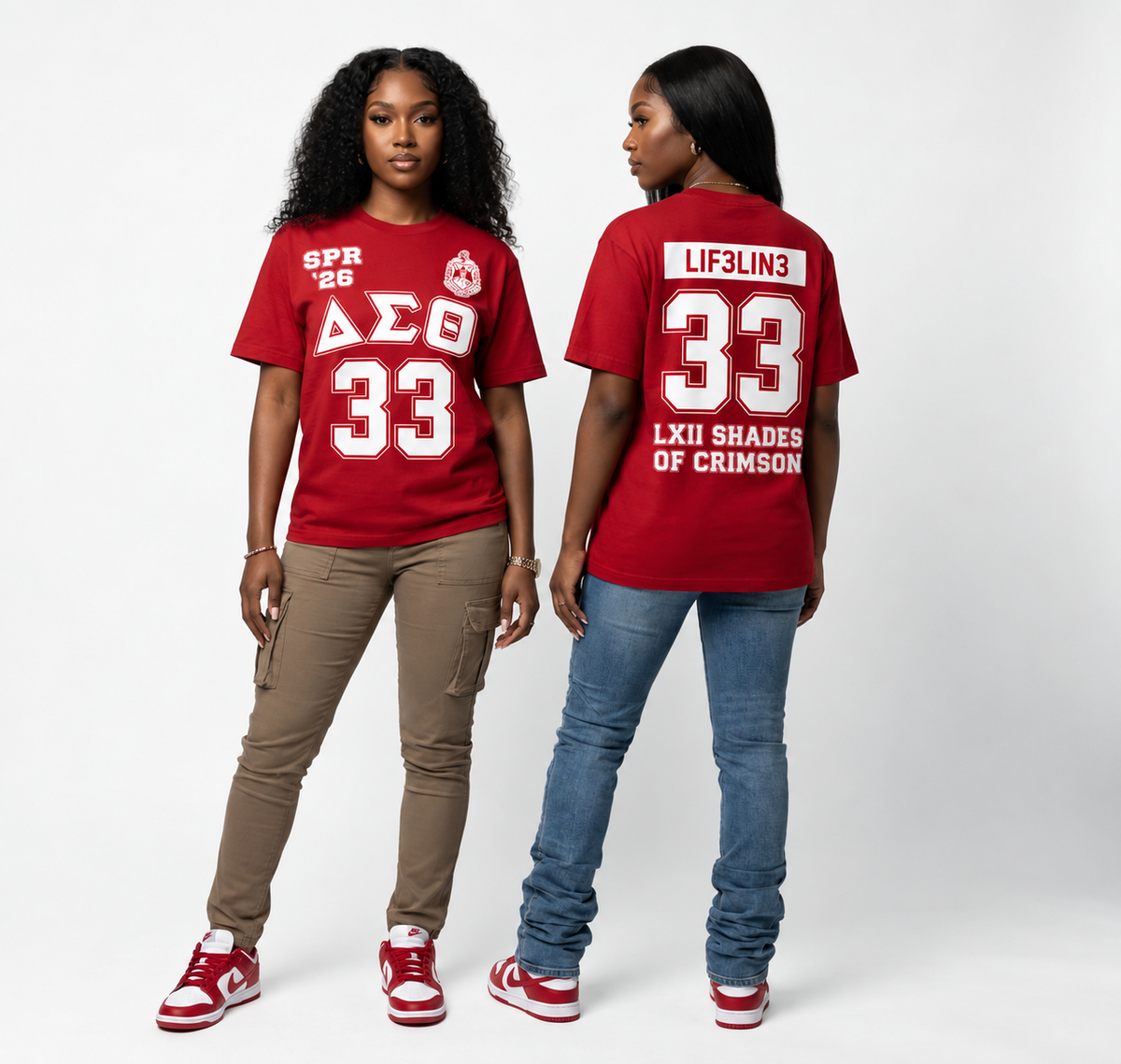 DELTA SIGMA THETA CUSTOM GREEK LINE T SHIRT