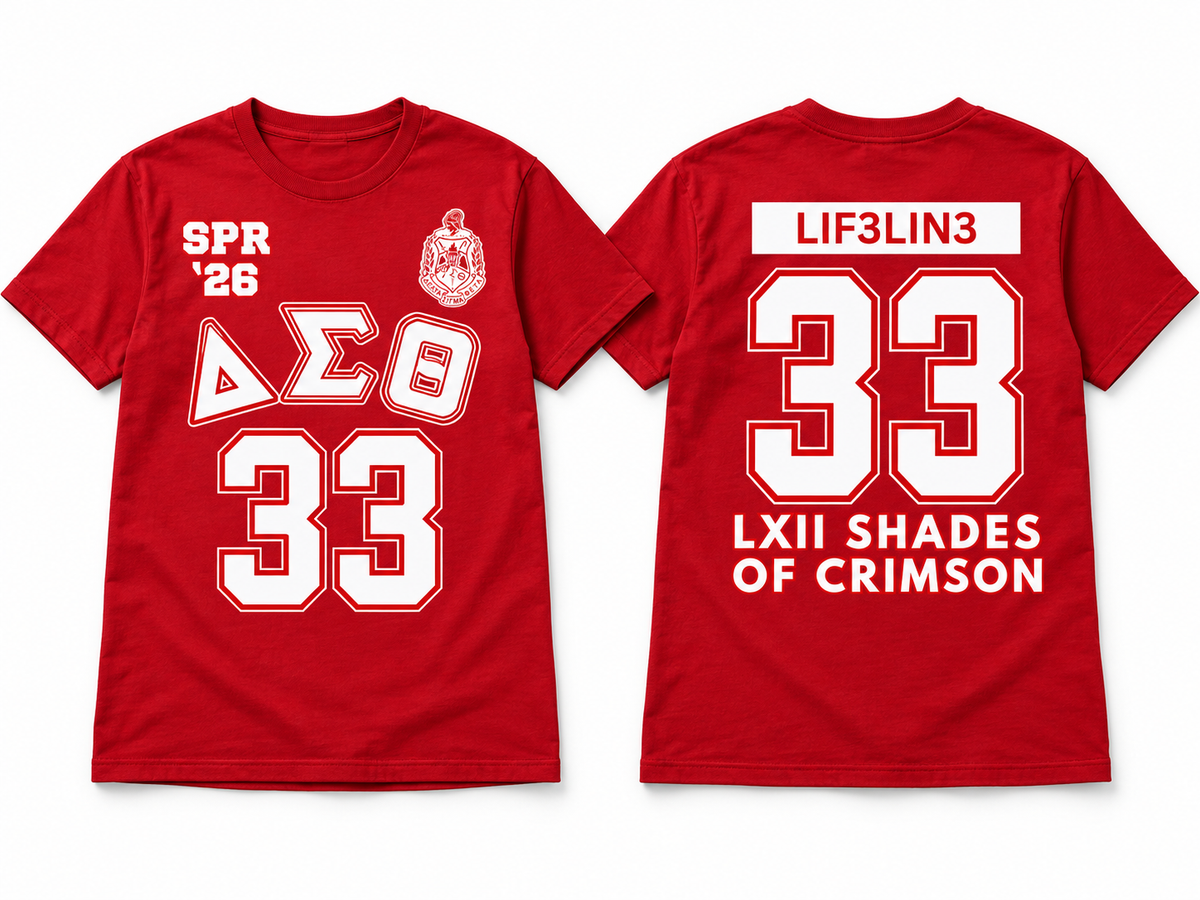 DELTA SIGMA THETA CUSTOM GREEK LINE T SHIRT