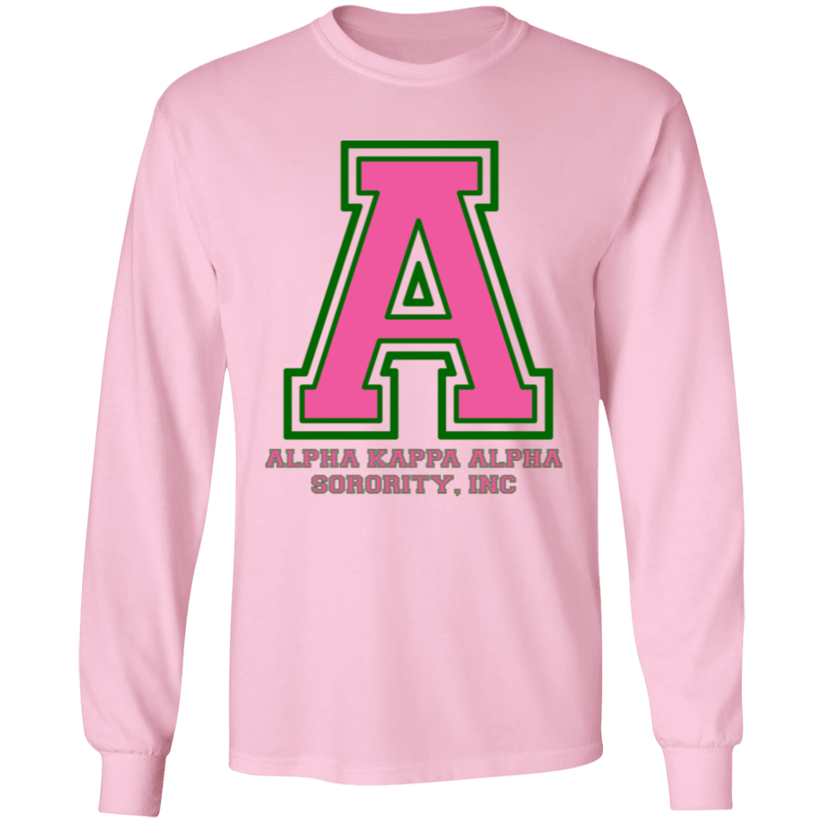 Alpha Kappa Alpha Screen Printed Long Sleeve