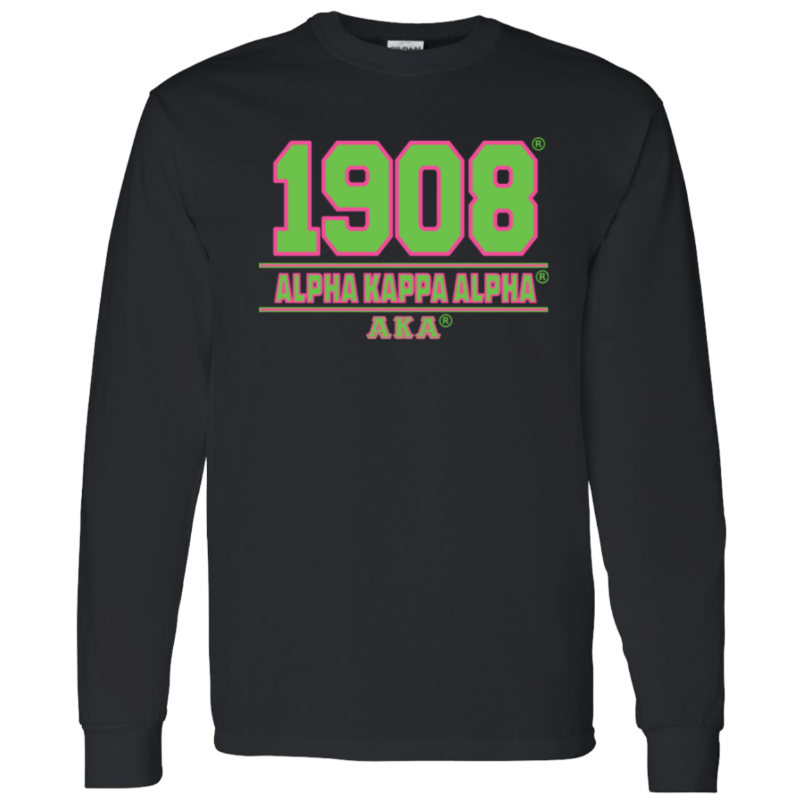 Alpha Kappa Alpha Screen Printed Long Sleeve