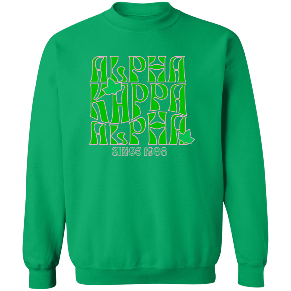 Alpha Kappa Alpha Crewneck Pullover Sweatshirt - My Greek Letters