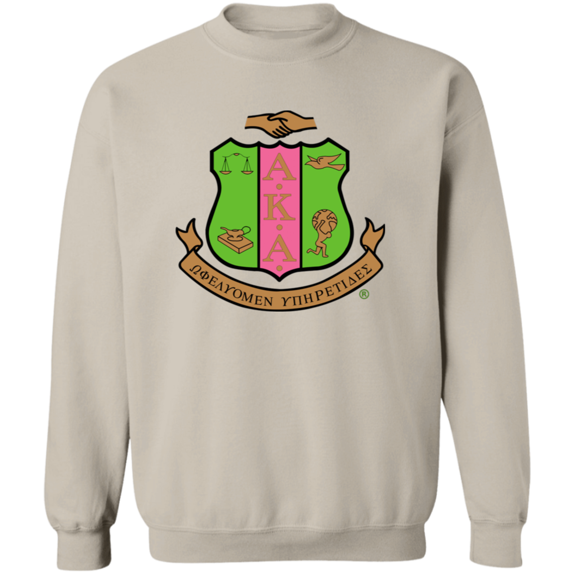 Alpha Kappa Alpha Screen Printed Crewneck Sweatshirt