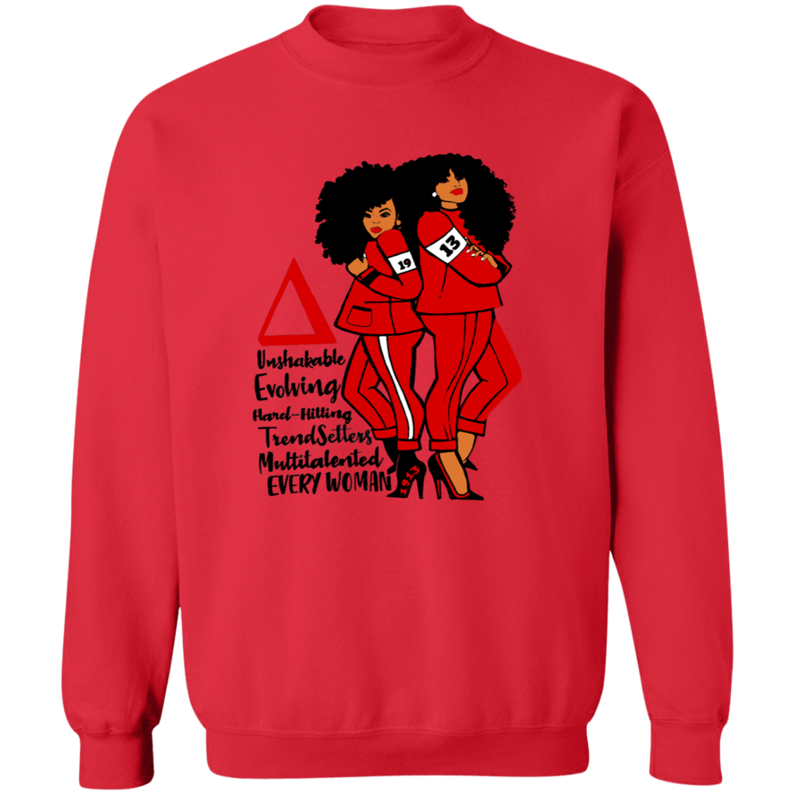 Delta Sigma Theta Sweatshirt Paraphernalia Screen Printed Unisex