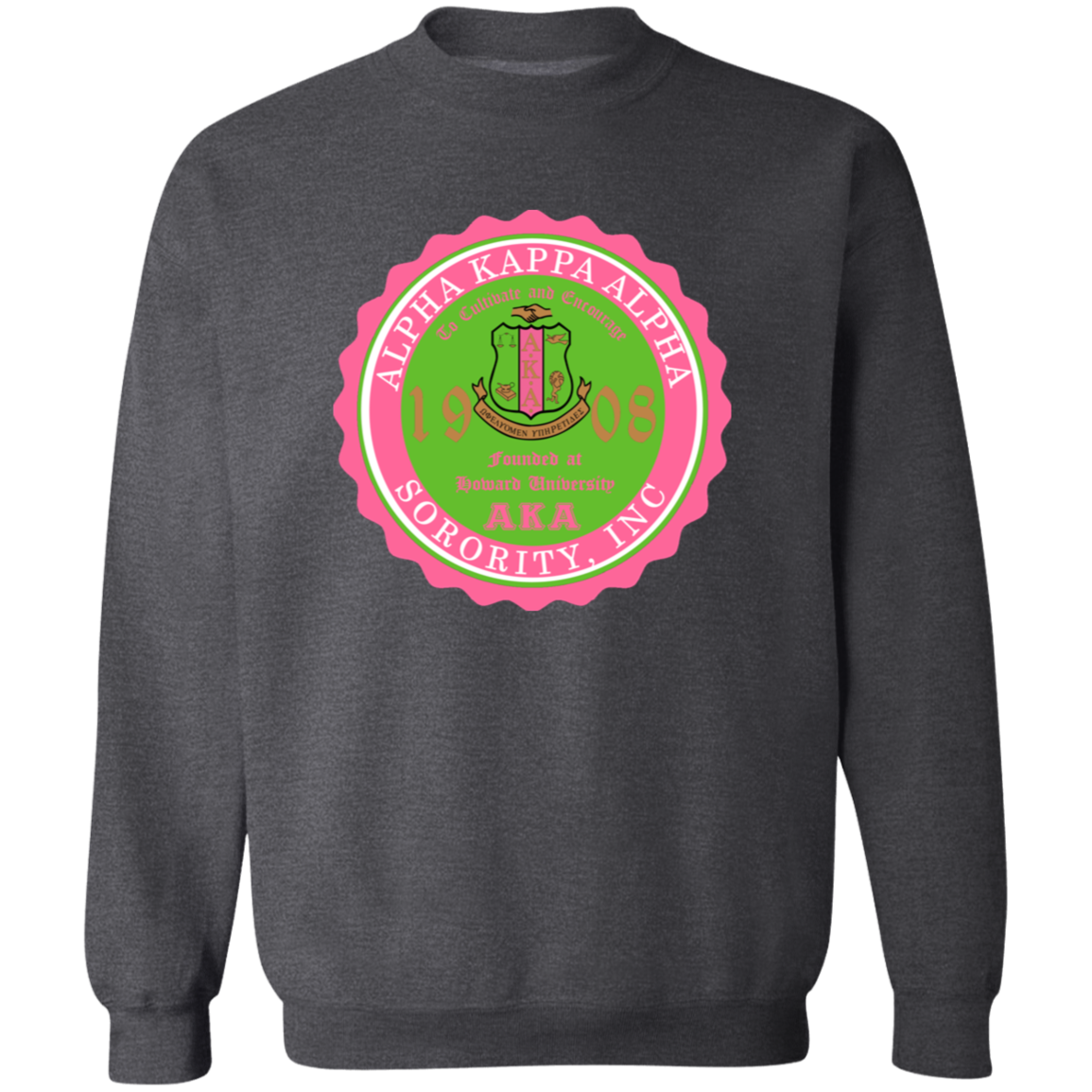 Alpha Kappa Alpha Screen Printed Crewneck Sweatshirt