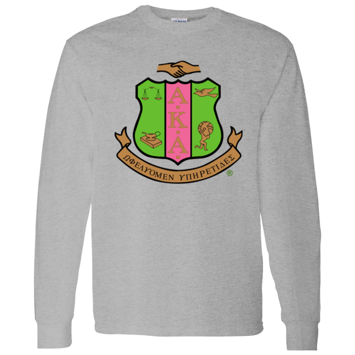Alpha Kappa Alpha Screen Printed Long Sleeve