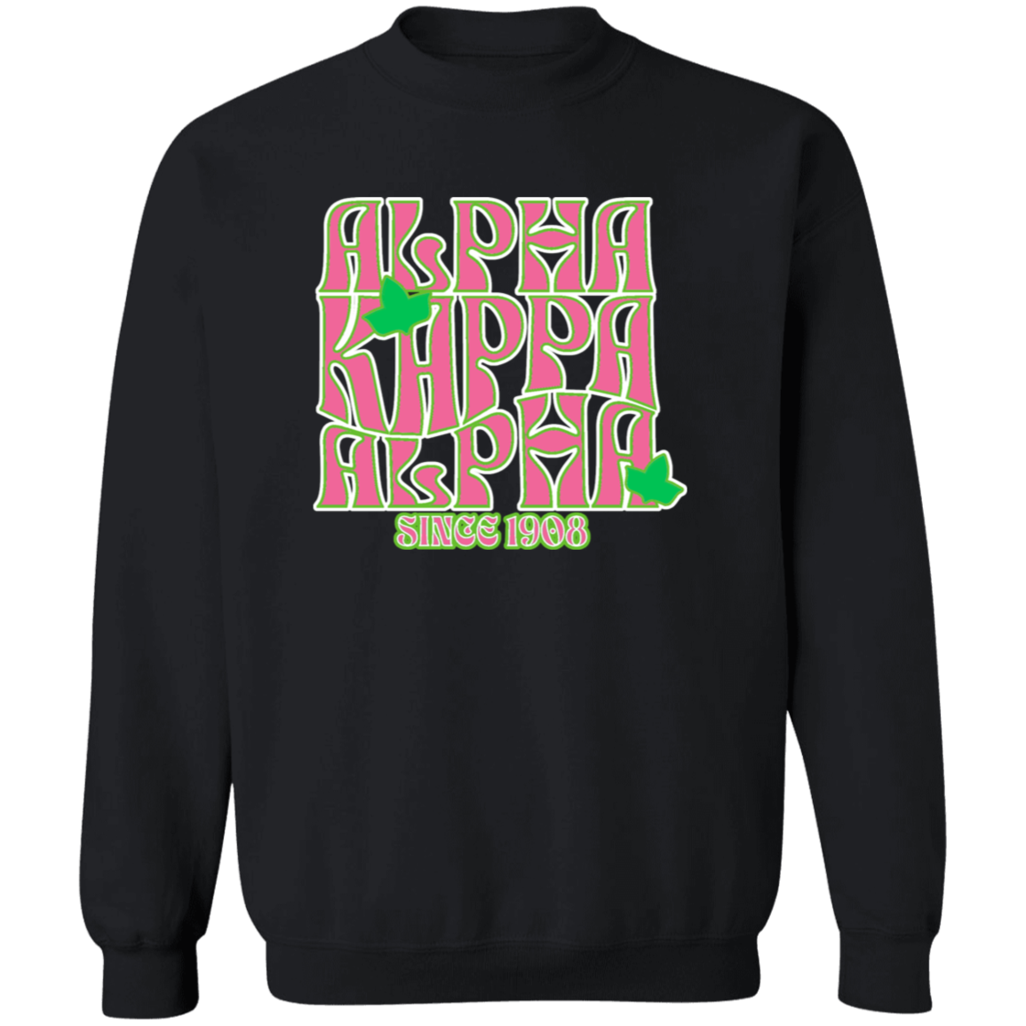 Alpha Kappa Alpha Screen Printed Crewneck Sweatshirt