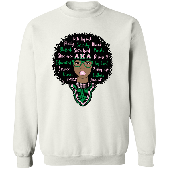 Alpha Kappa Alpha Screen Printed Crewneck Sweatshirt