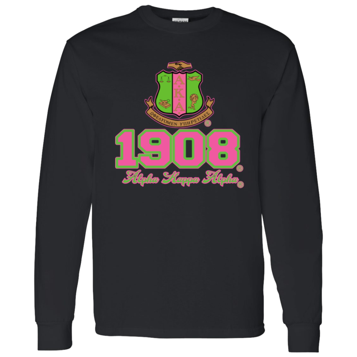 Alpha Kappa Alpha Screen Printed Long Sleeve