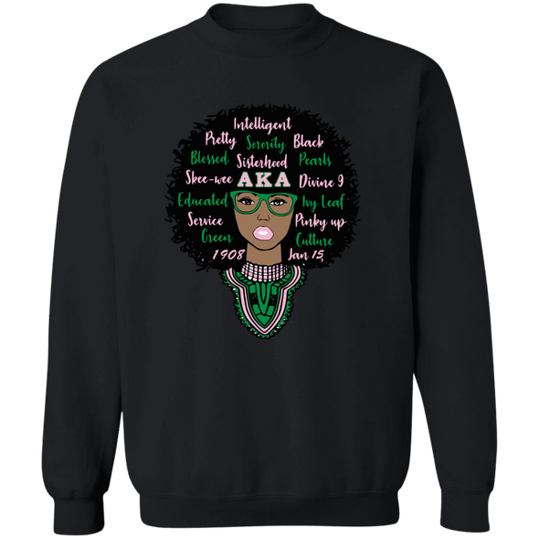 Alpha Kappa Alpha Screen Printed Crewneck Sweatshirt