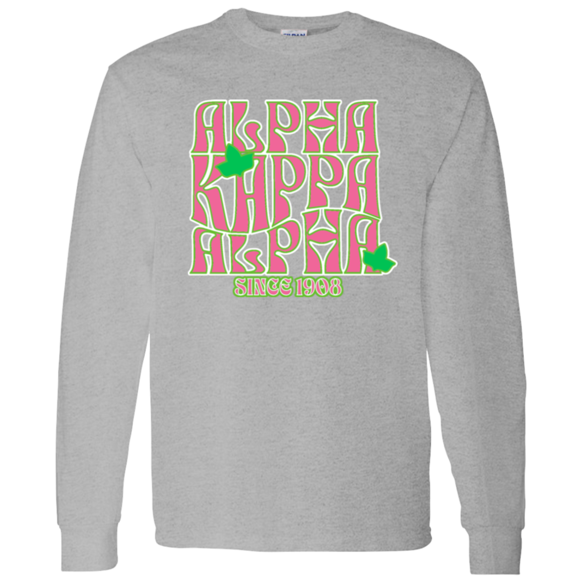 Alpha Kappa Alpha Screen Printed Long Sleeve