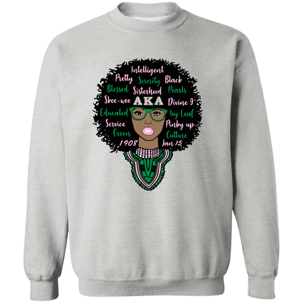 Alpha Kappa Alpha Screen Printed Crewneck Sweatshirt