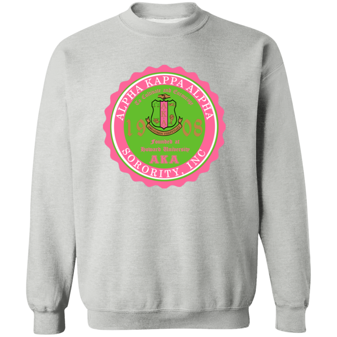 Alpha Kappa Alpha Screen Printed Crewneck Sweatshirt
