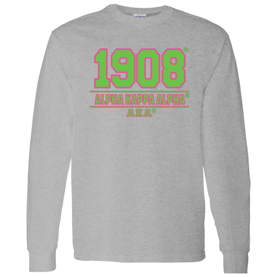 Alpha Kappa Alpha Screen Printed Long Sleeve