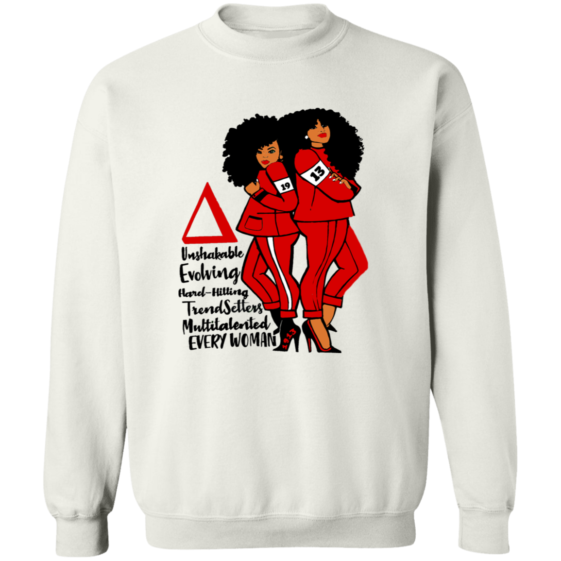 Delta Sigma Theta Sweatshirt Paraphernalia Screen Printed Unisex