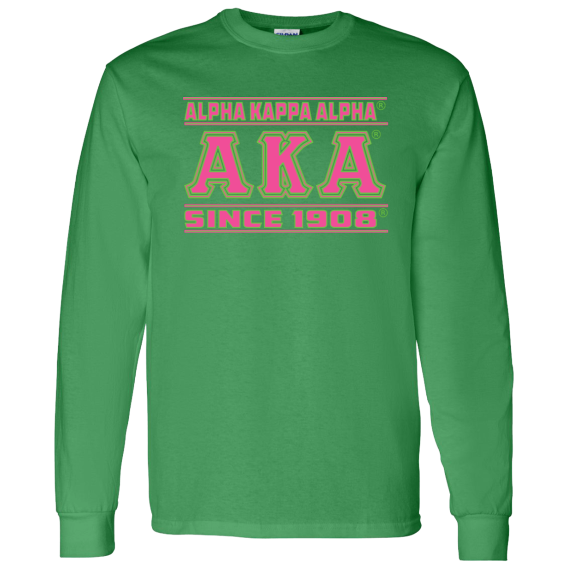 Alpha Kappa Alpha Screen Printed Long Sleeve