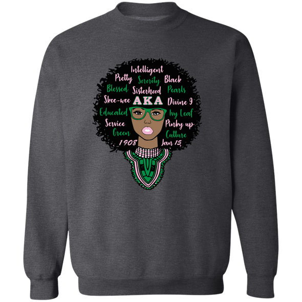 Alpha Kappa Alpha Screen Printed Crewneck Sweatshirt