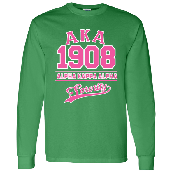 Alpha Kappa Alpha Screen Printed Long Sleeve
