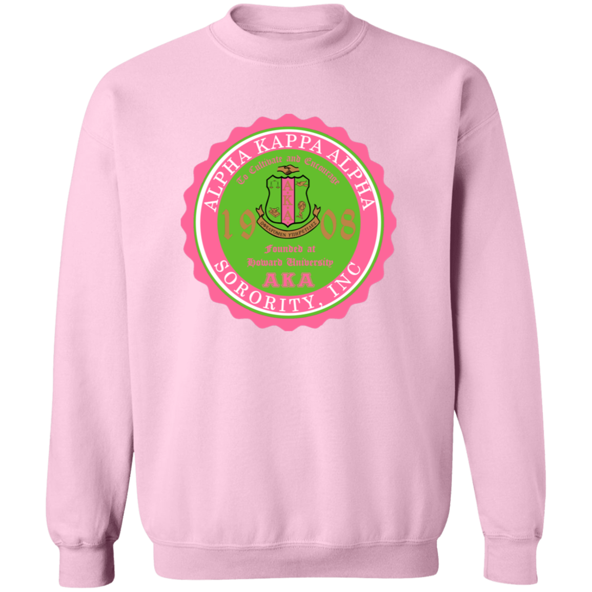 Alpha Kappa Alpha Screen Printed Crewneck Sweatshirt