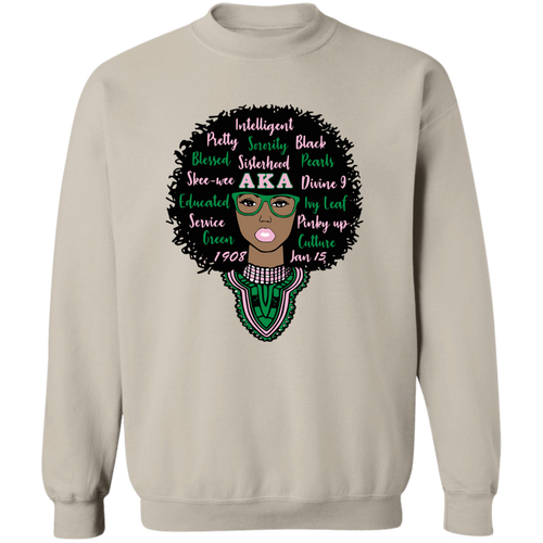 Alpha Kappa Alpha Screen Printed Crewneck Sweatshirt