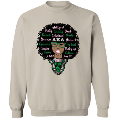 Alpha Kappa Alpha Screen Printed Crewneck Sweatshirt