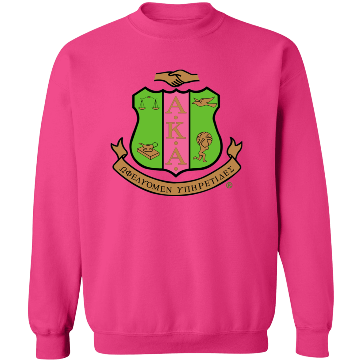 Alpha Kappa Alpha Screen Printed Crewneck Sweatshirt