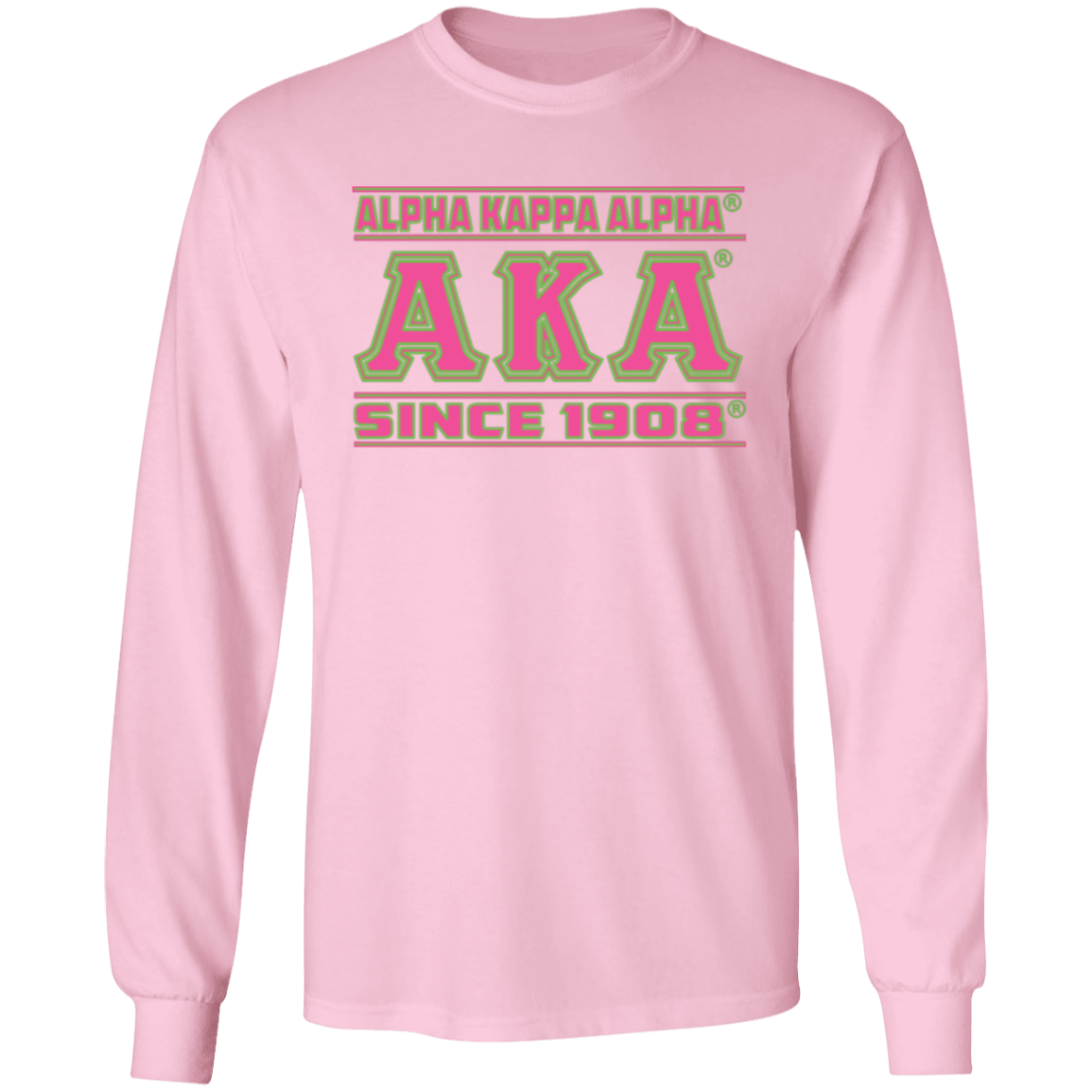 Alpha Kappa Alpha Screen Printed Long Sleeve