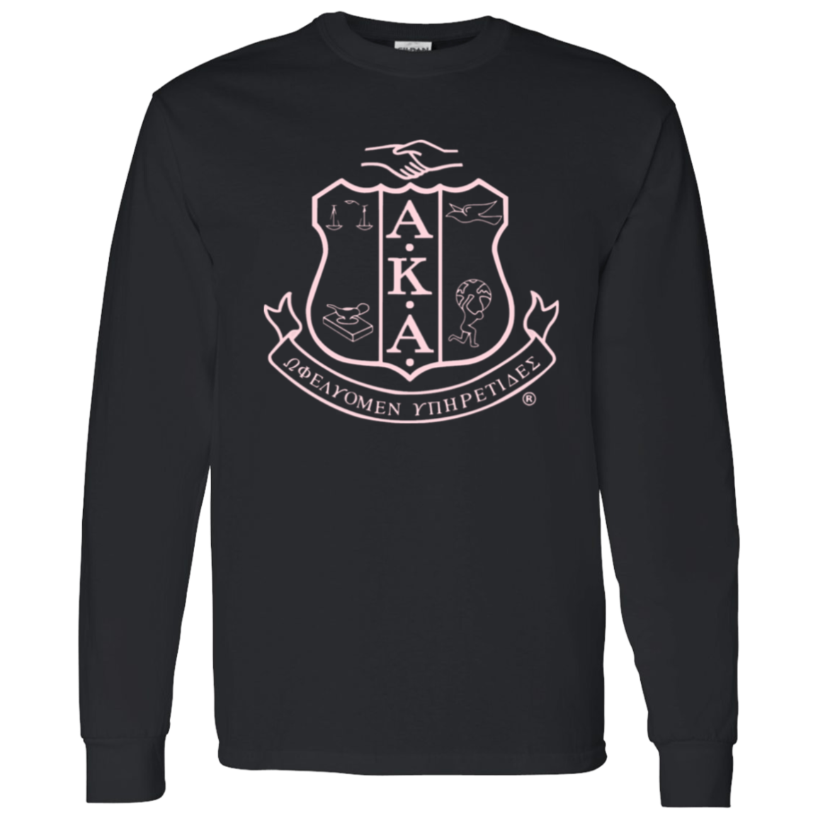 Alpha Kappa Alpha Screen Printed Long Sleeve