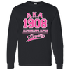 Alpha Kappa Alpha Screen Printed Long Sleeve