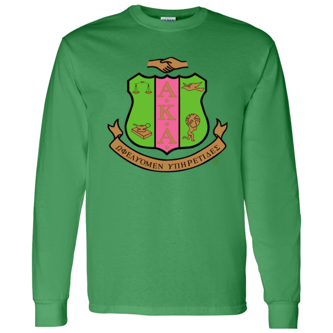 Alpha Kappa Alpha Screen Printed Long Sleeve