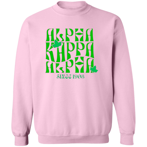 Alpha Kappa Alpha Crewneck Pullover Sweatshirt - My Greek Letters