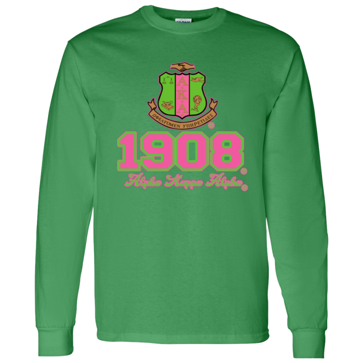 Alpha Kappa Alpha Screen Printed Long Sleeve