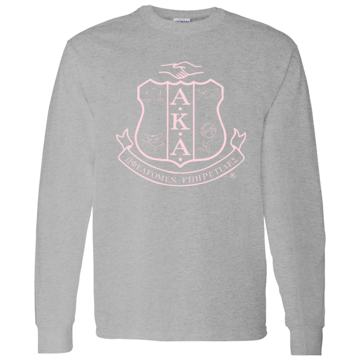 Alpha Kappa Alpha Screen Printed Long Sleeve