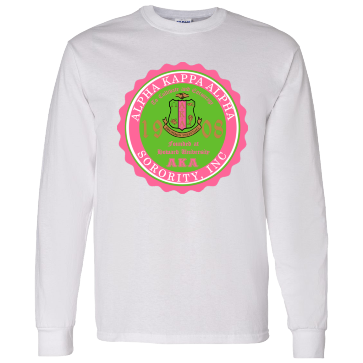 Alpha Kappa Alpha Screen Printed Long Sleeve