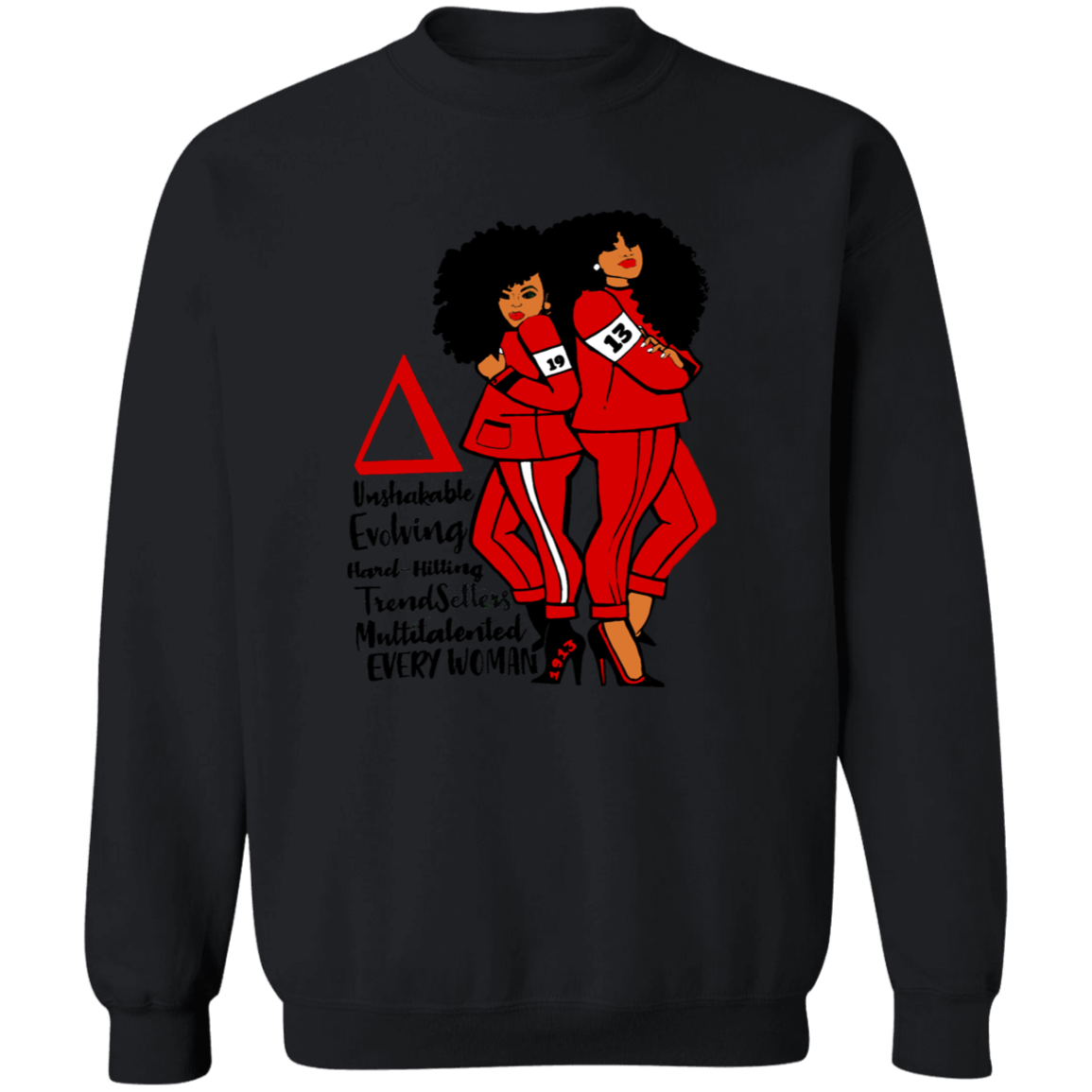 Delta Sigma Theta Sweatshirt Paraphernalia Screen Printed Unisex