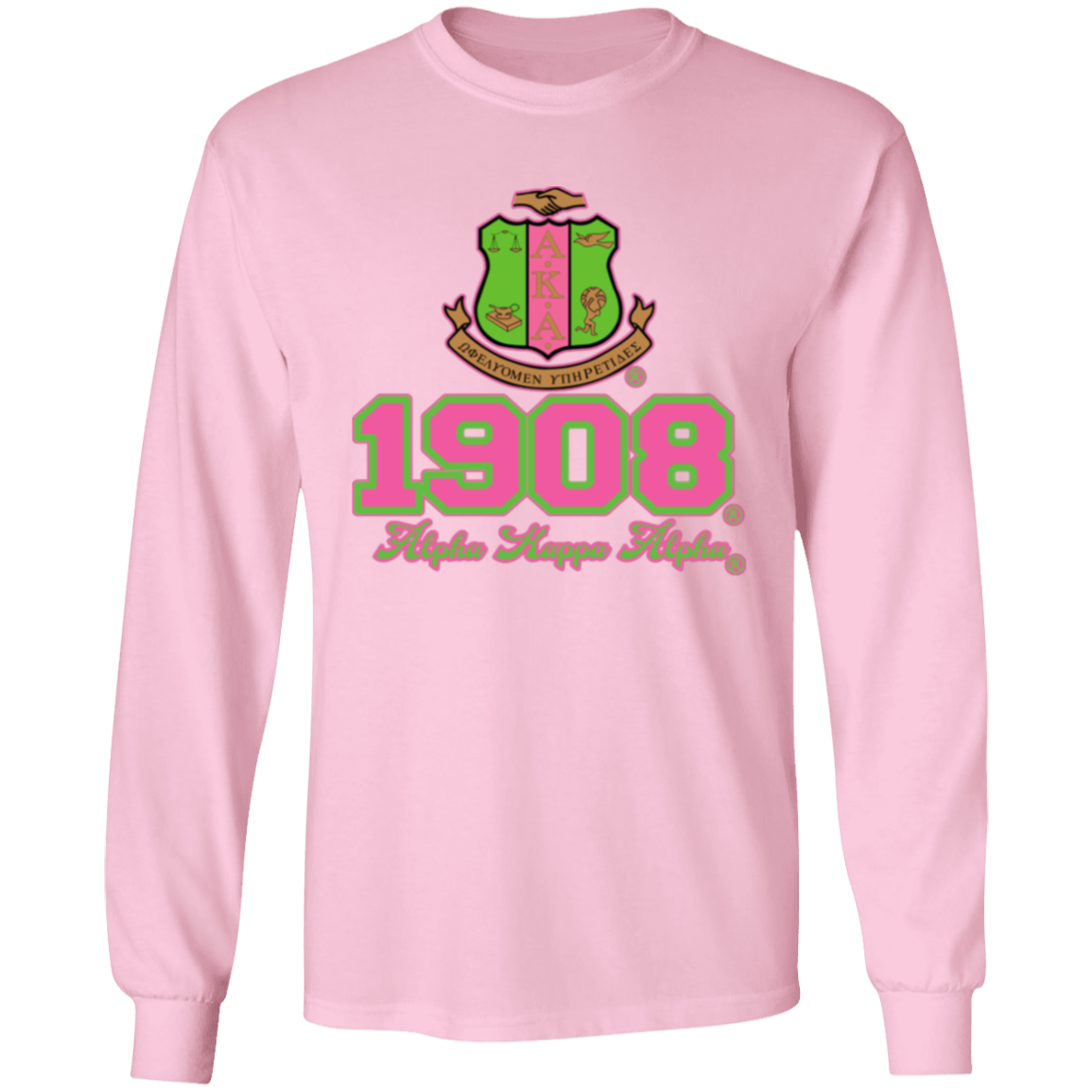 Alpha Kappa Alpha Screen Printed Long Sleeve