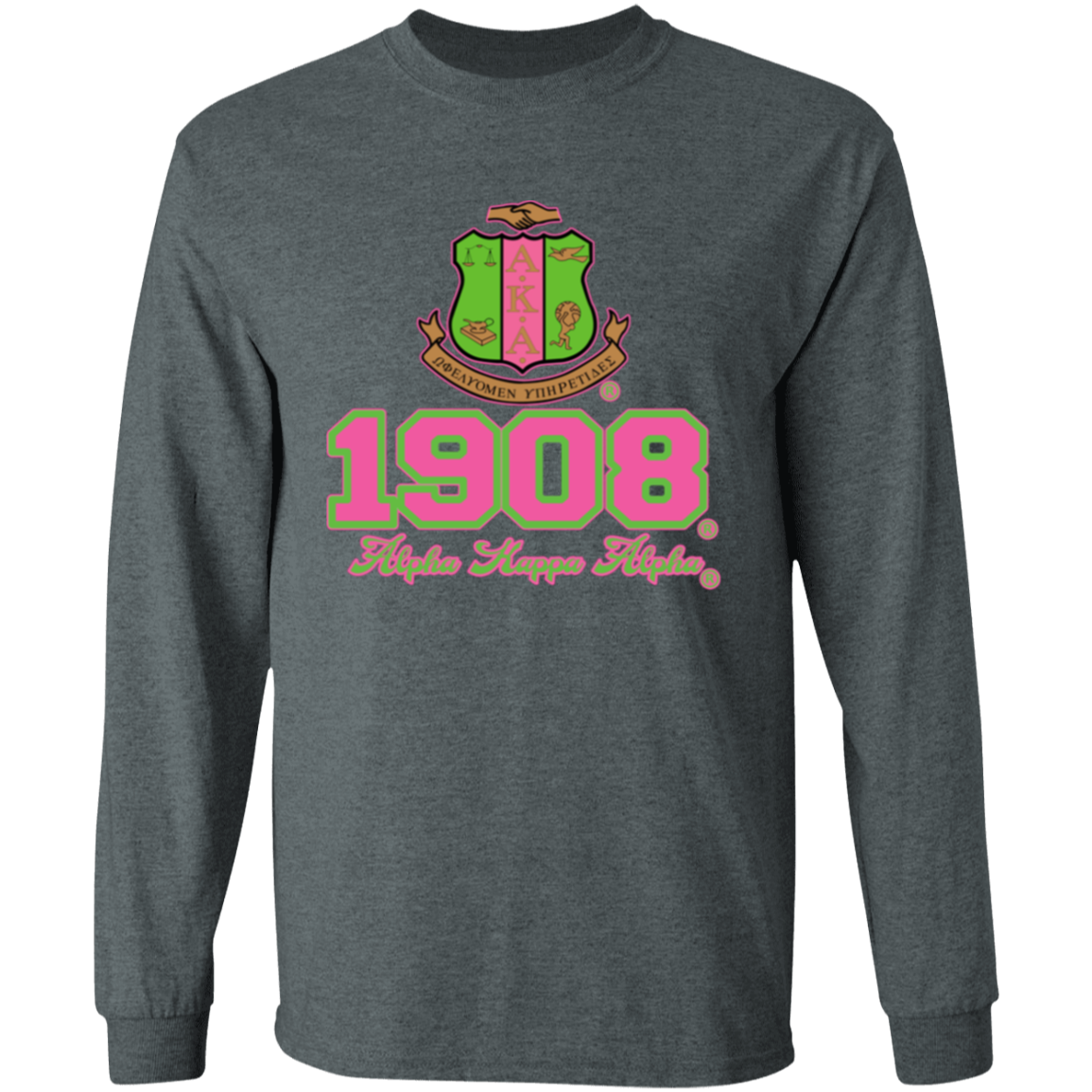 Alpha Kappa Alpha Screen Printed Long Sleeve