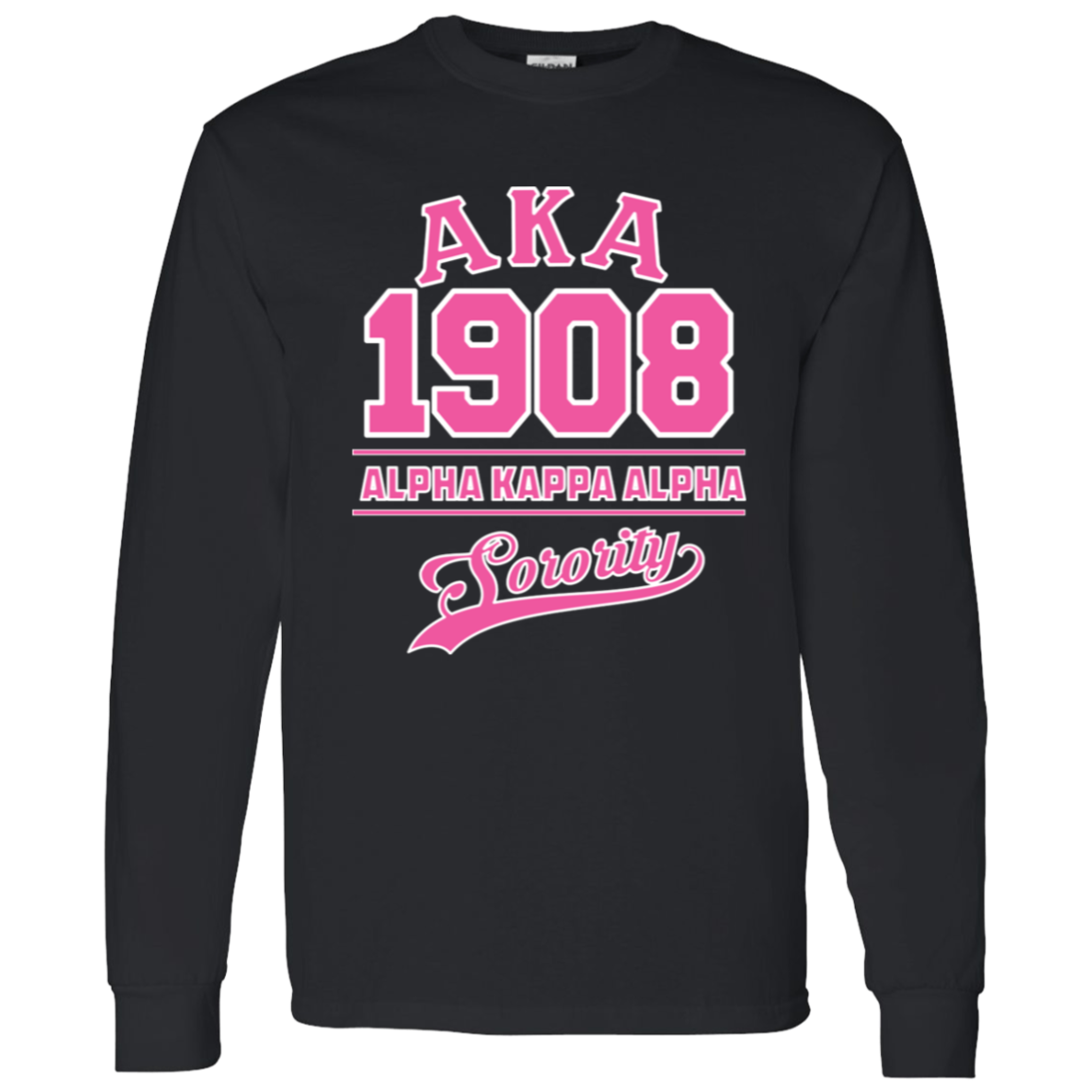 Alpha Kappa Alpha Screen Printed Long Sleeve