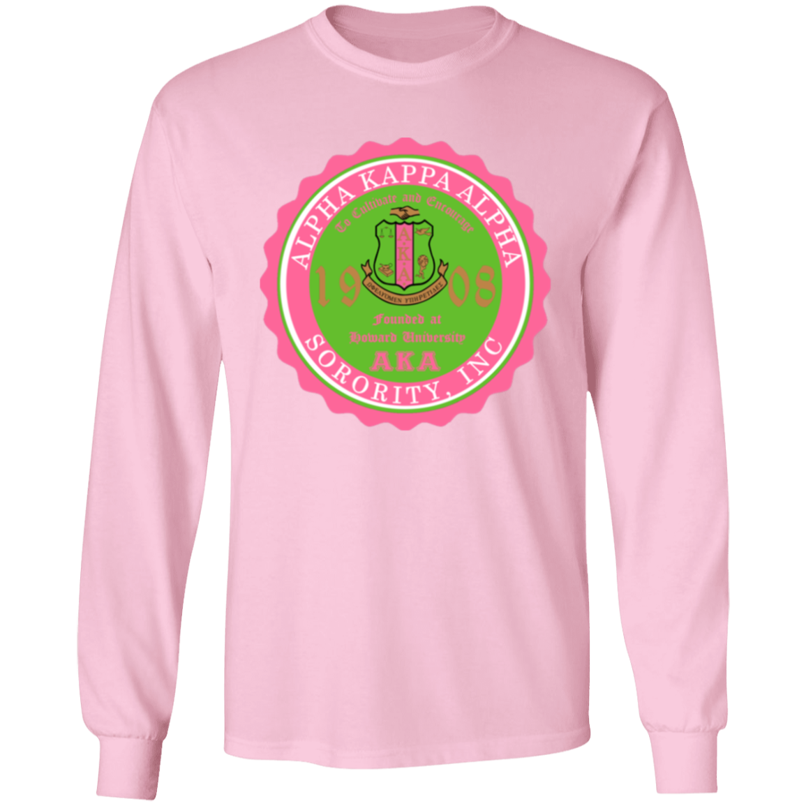 Alpha Kappa Alpha Screen Printed Long Sleeve