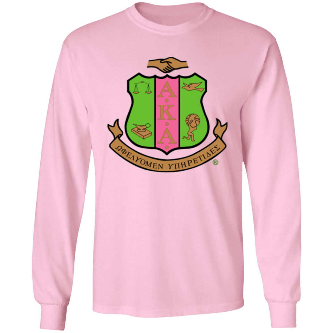 Alpha Kappa Alpha Screen Printed Long Sleeve