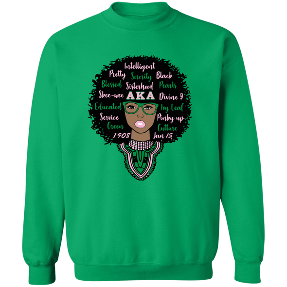 Alpha Kappa Alpha Screen Printed Crewneck Sweatshirt