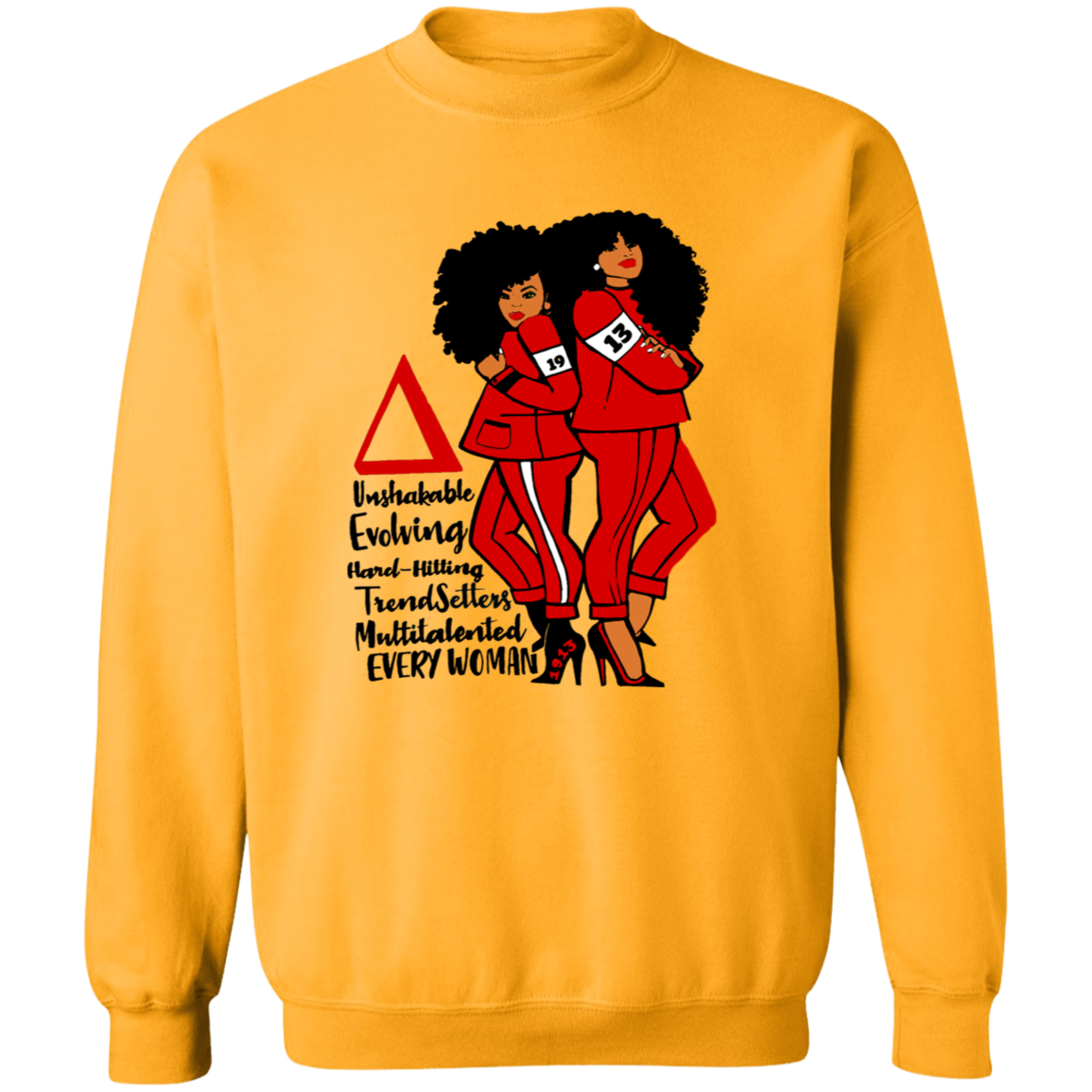 Delta Sigma Theta Sweatshirt Paraphernalia Screen Printed Unisex