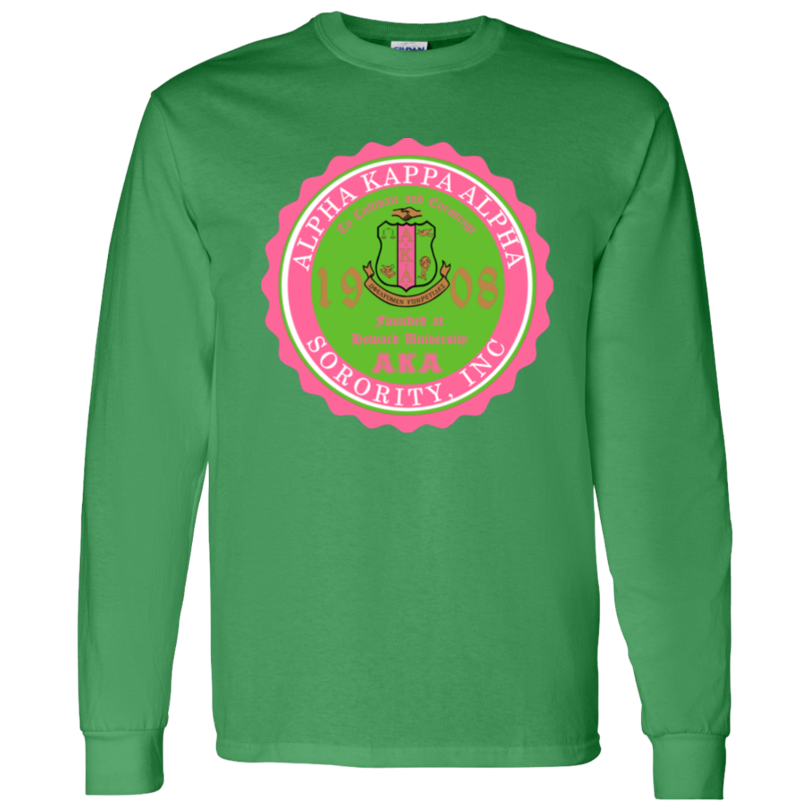 Alpha Kappa Alpha Screen Printed Long Sleeve