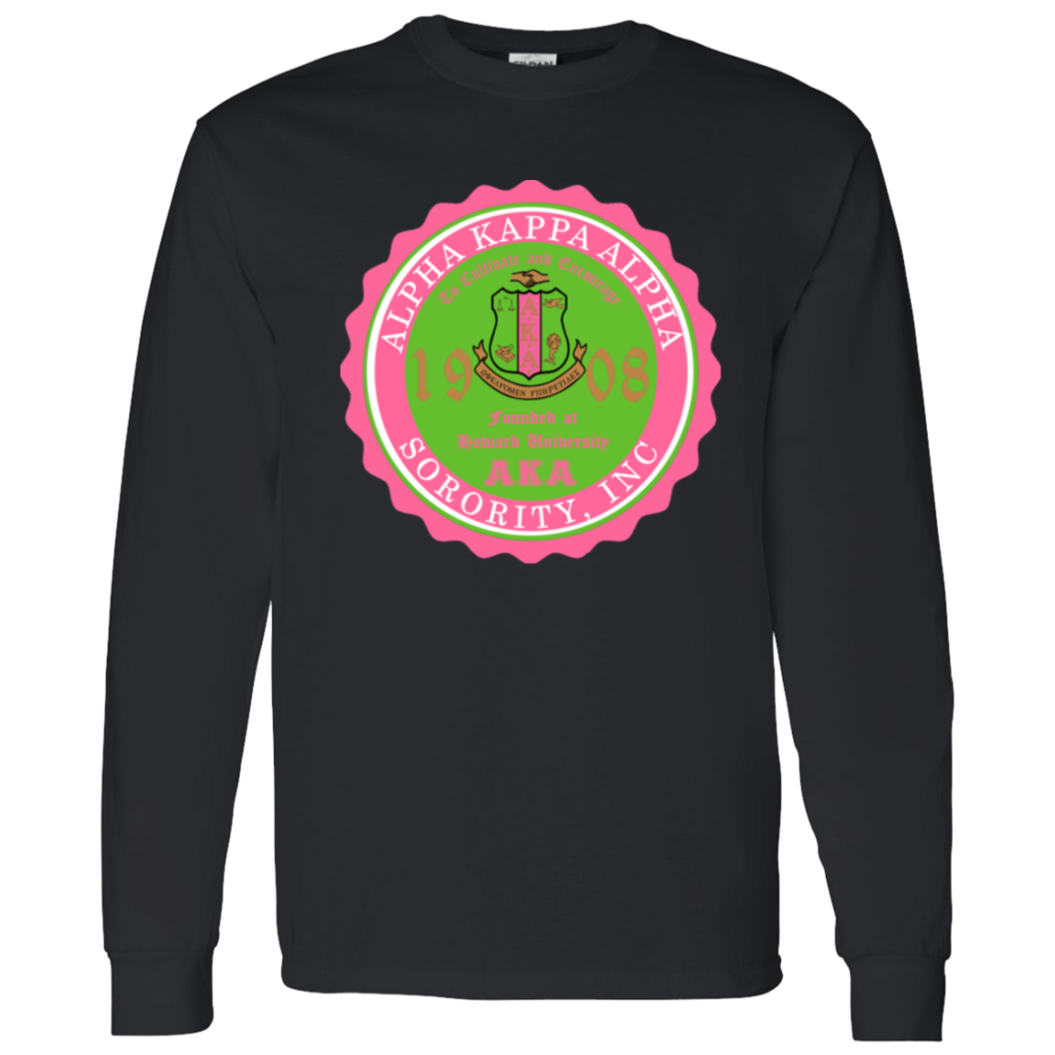 Alpha Kappa Alpha Screen Printed Long Sleeve