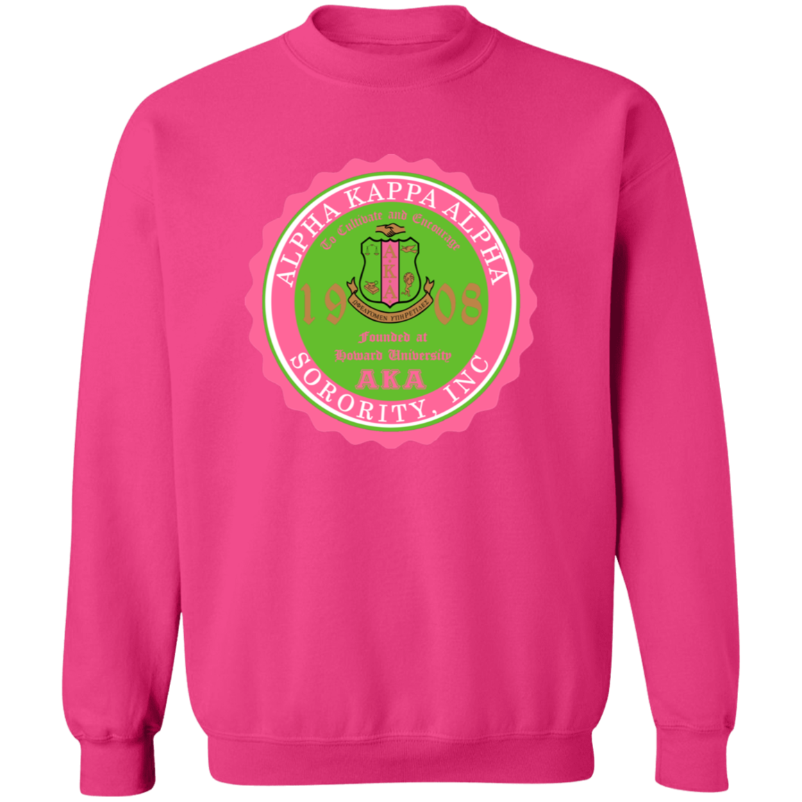 Alpha Kappa Alpha Screen Printed Crewneck Sweatshirt