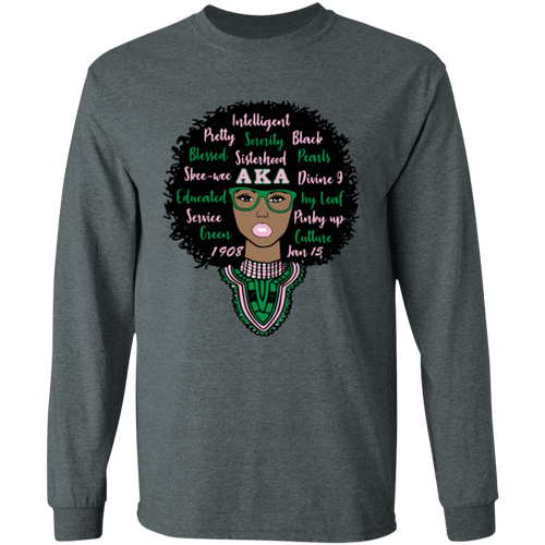 Alpha Kappa Alpha Screen Printed Long Sleeve