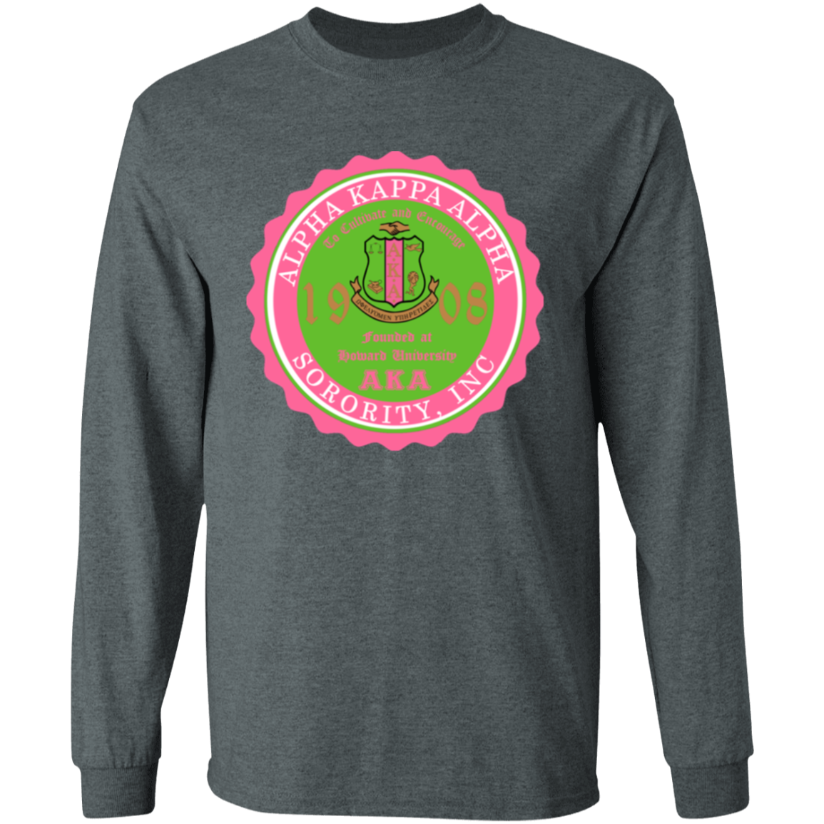 Alpha Kappa Alpha Screen Printed Long Sleeve