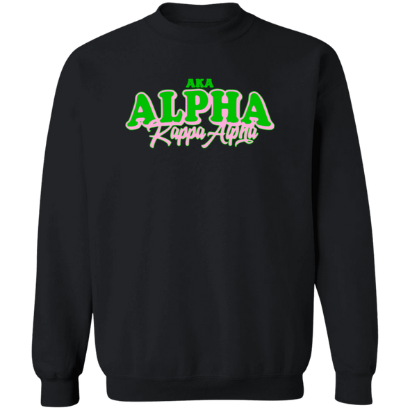 Alpha Kappa Alpha Crewneck Pullover Sweatshirt - My Greek Letters