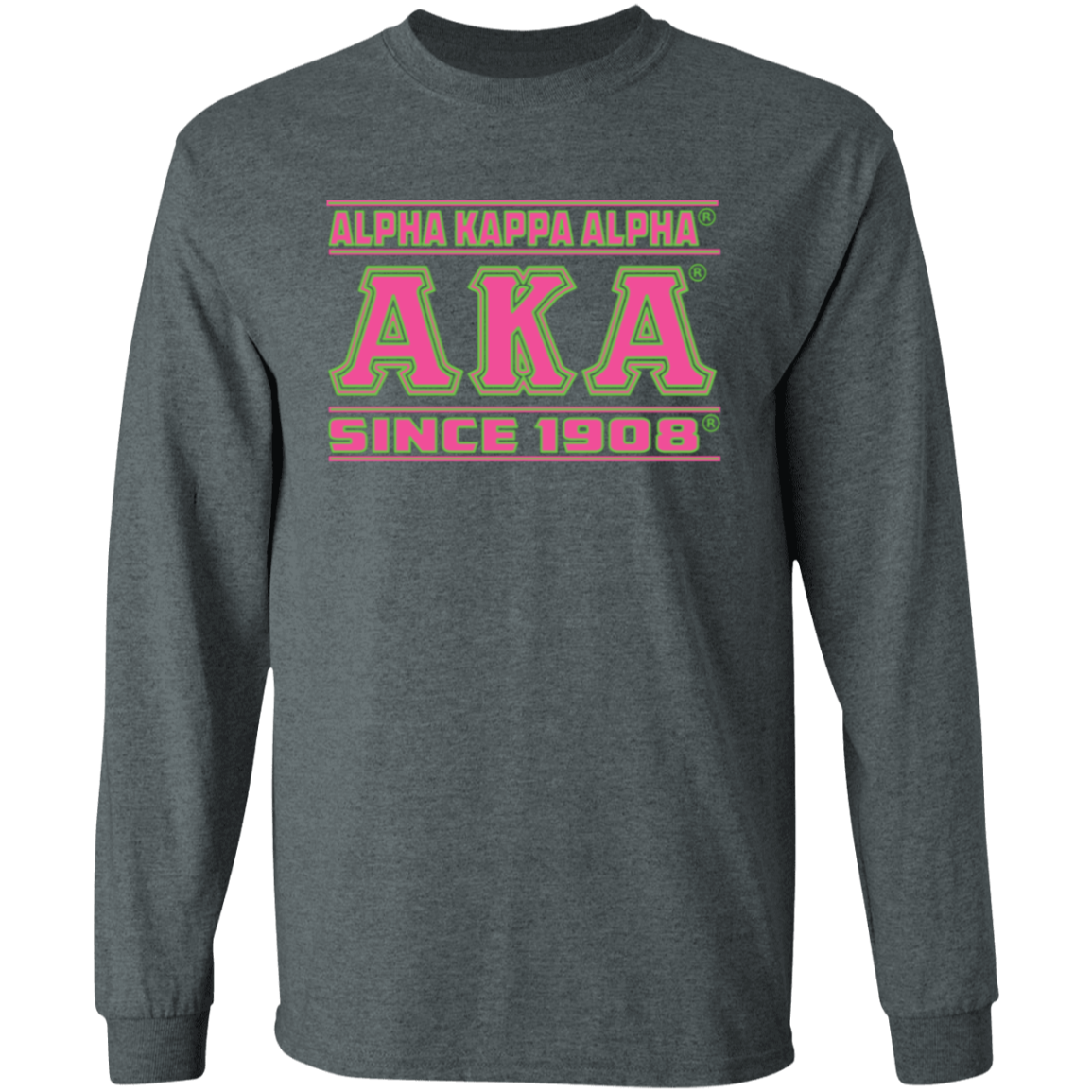 Alpha Kappa Alpha Screen Printed Long Sleeve