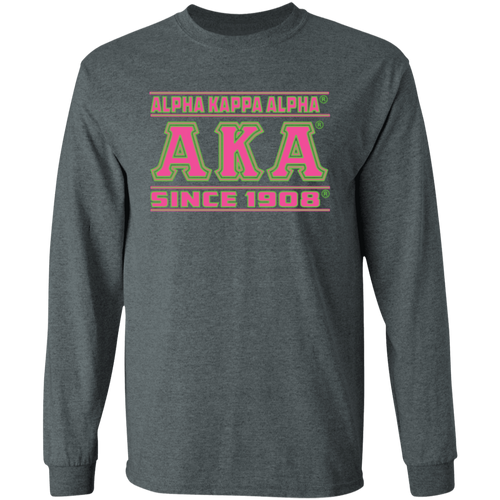 Alpha Kappa Alpha Screen Printed Long Sleeve