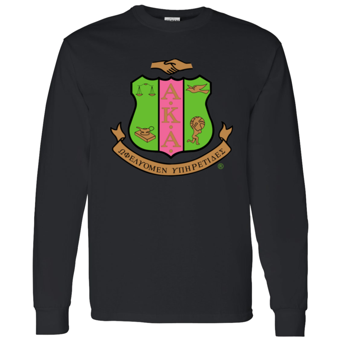 Alpha Kappa Alpha Screen Printed Long Sleeve
